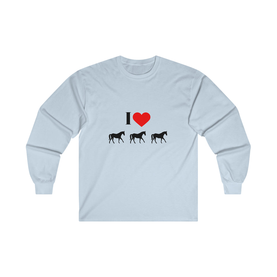 I Love Horses Ultra Cotton Long Sleeve Tee