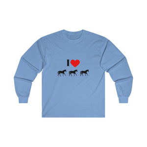 I Love Horses Ultra Cotton Long Sleeve Tee