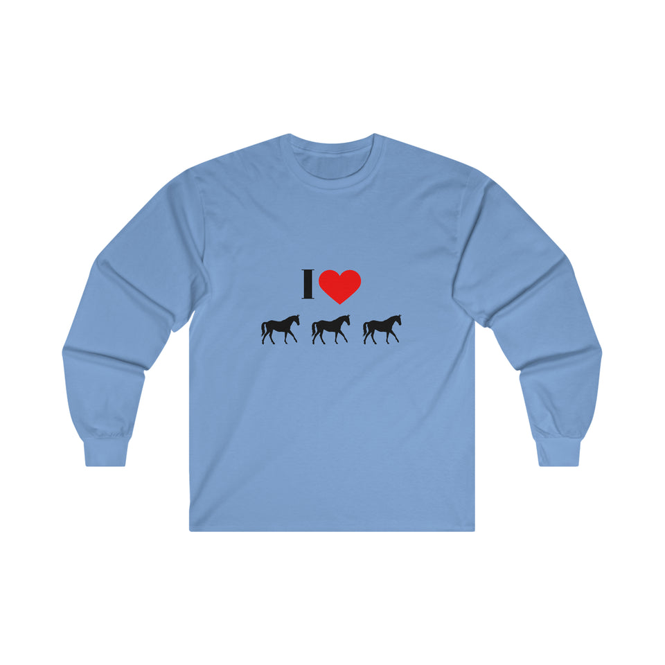 I Love Horses Ultra Cotton Long Sleeve Tee