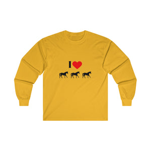 I Love Horses Ultra Cotton Long Sleeve Tee