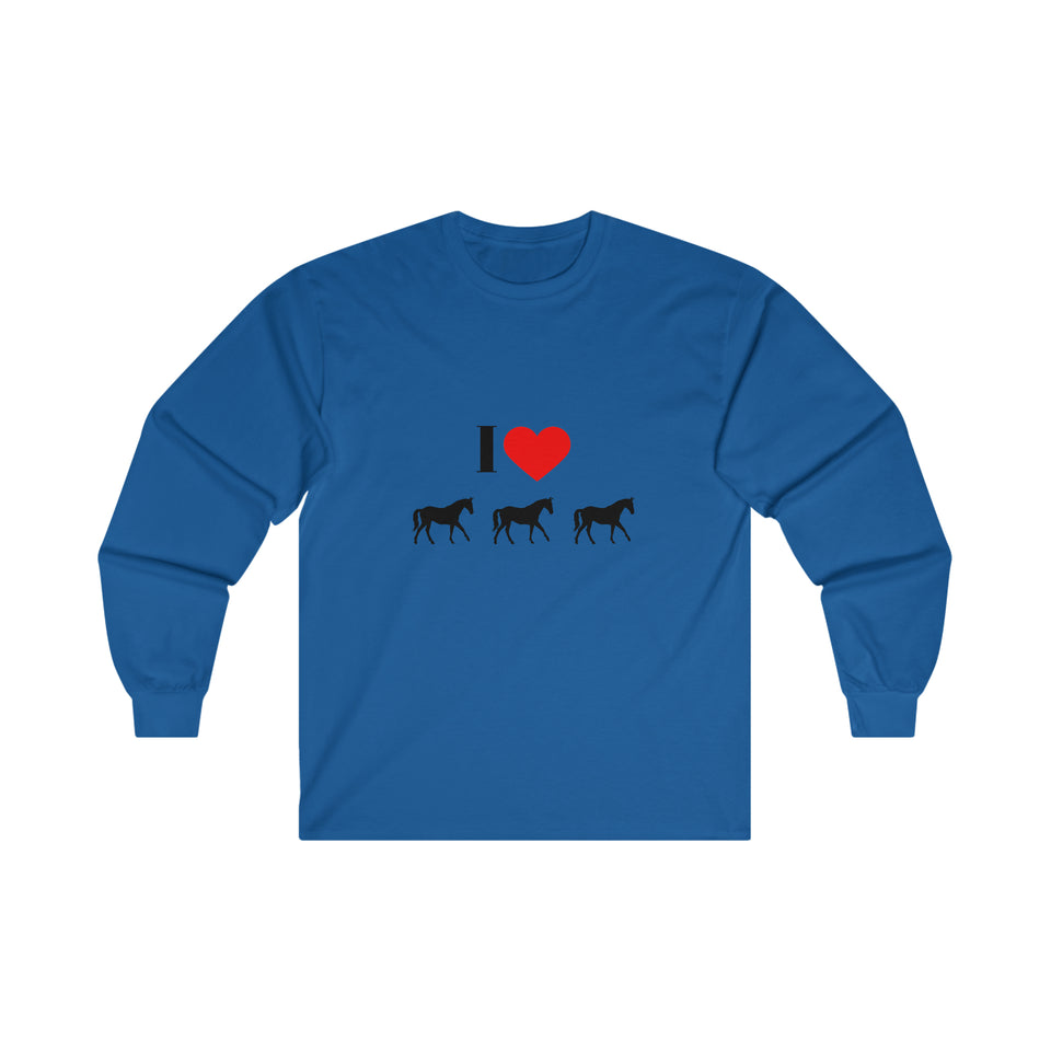 I Love Horses Ultra Cotton Long Sleeve Tee