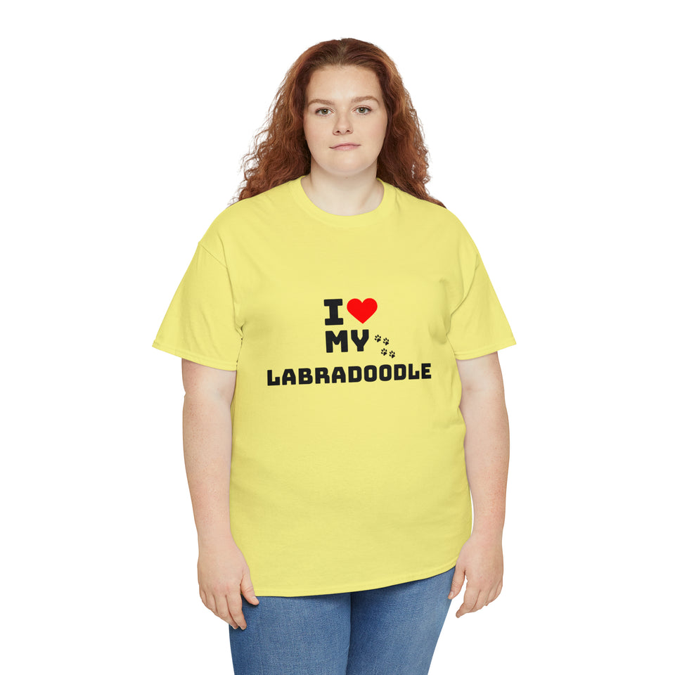 I Love My Labradoodle Unisex Heavy Cotton Tee