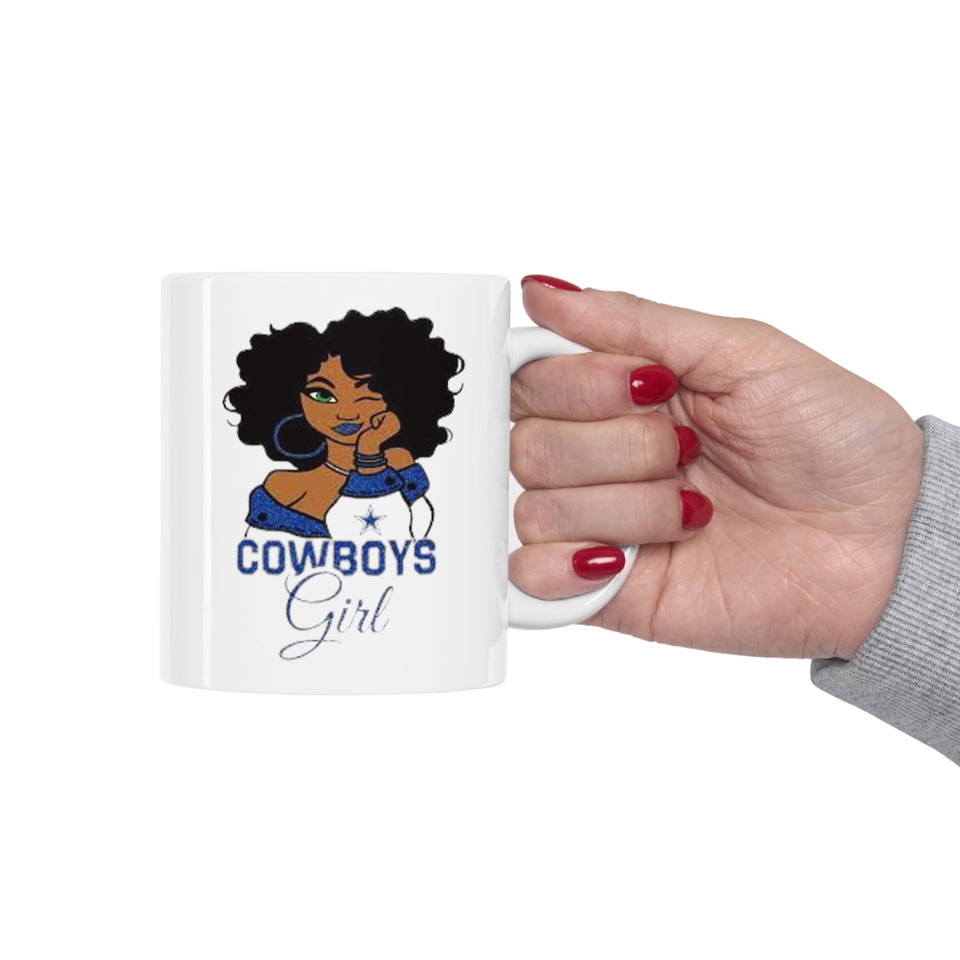 Dallas Cowboys Girl Ceramic Mug 11oz