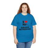 I Love My Golden Retriever Unisex Heavy Cotton Tee