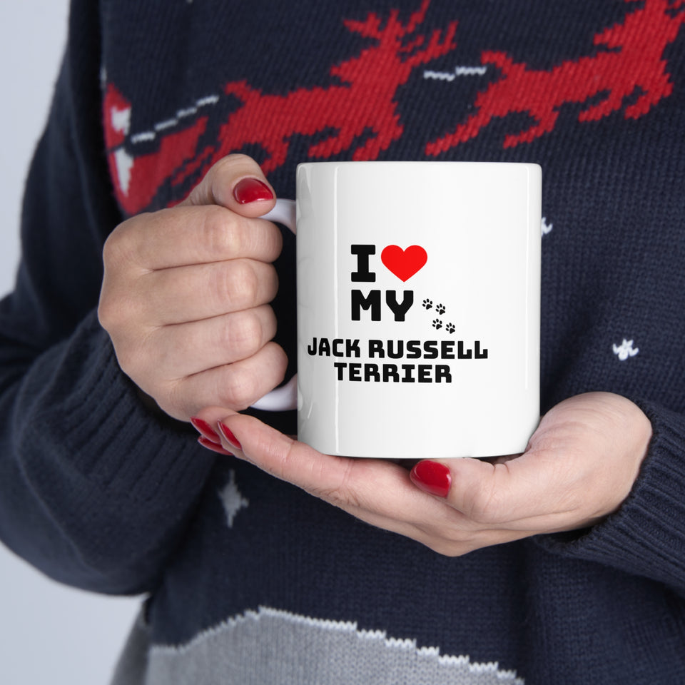 I Love My Jack Russell Terrier Ceramic Mug 11oz
