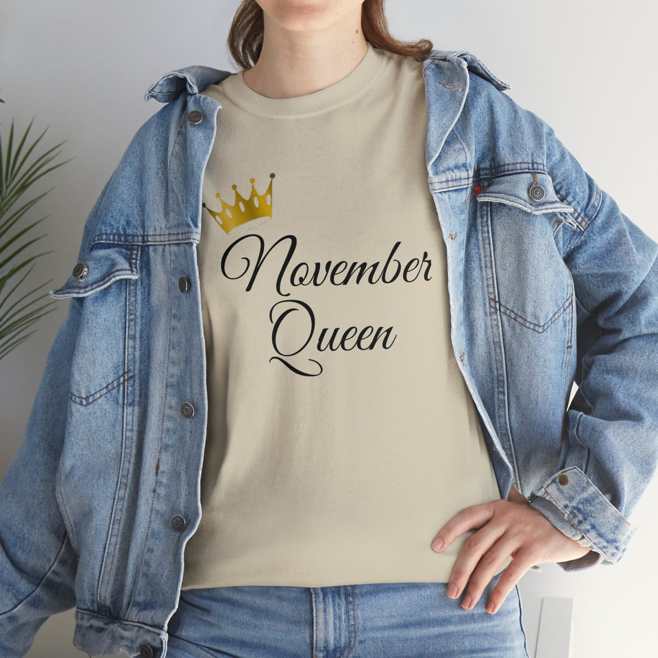 November Queen Unisex Heavy Cotton Tee