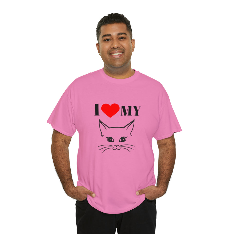I Love My Cat Unisex Heavy Cotton Tee