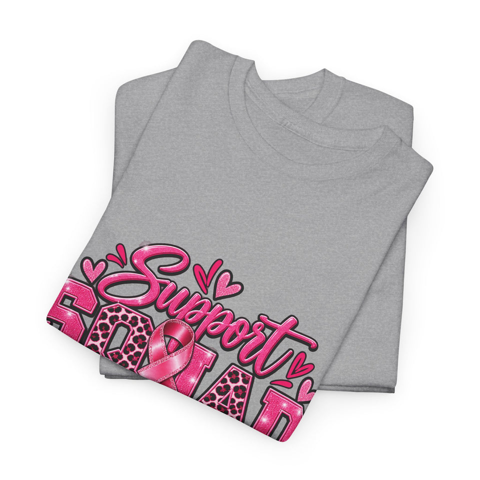 Support Squad Breast Cancer Awareness Unisex Heavy Cotton Tee