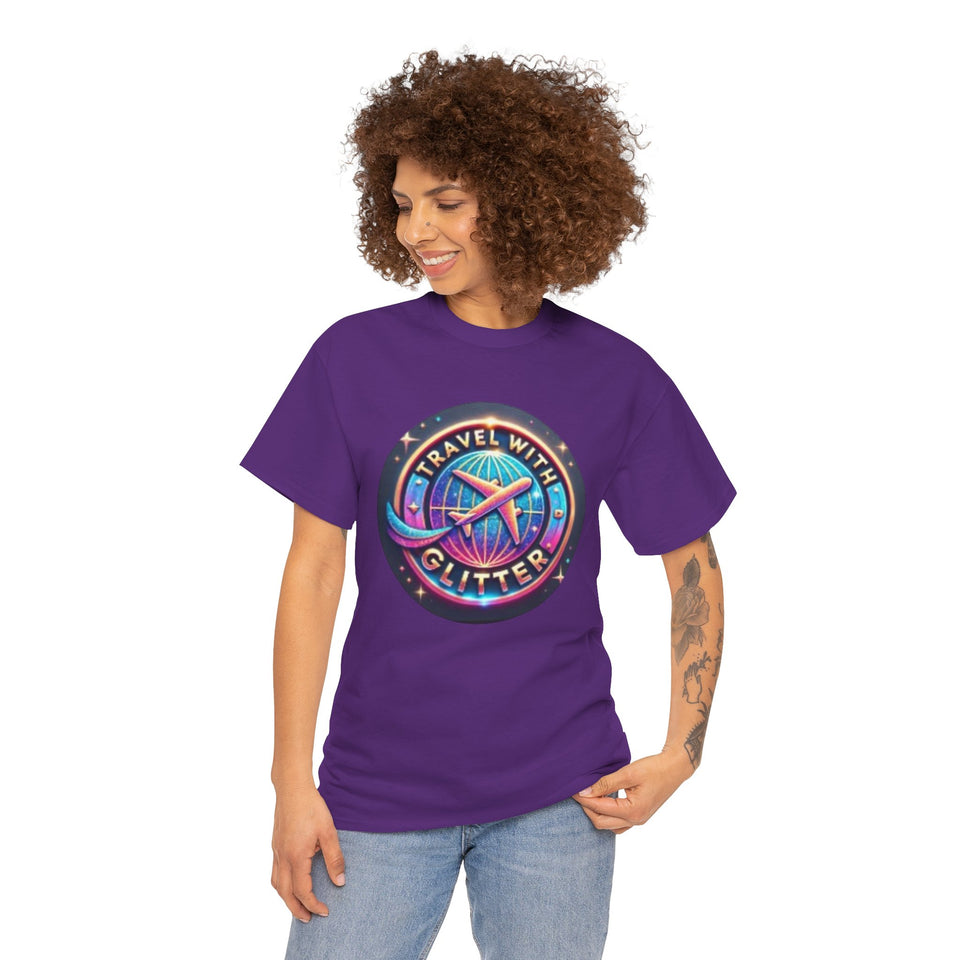 Travel With Glitter Unisex Heavy Cotton Tee