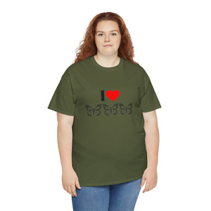 I Love Butterflies Unisex Heavy Cotton Tee