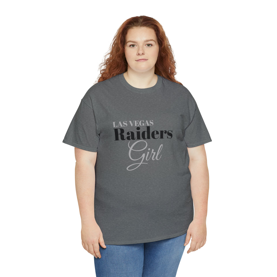 Las Vegas Raiders Girl Unisex Heavy Cotton Tee