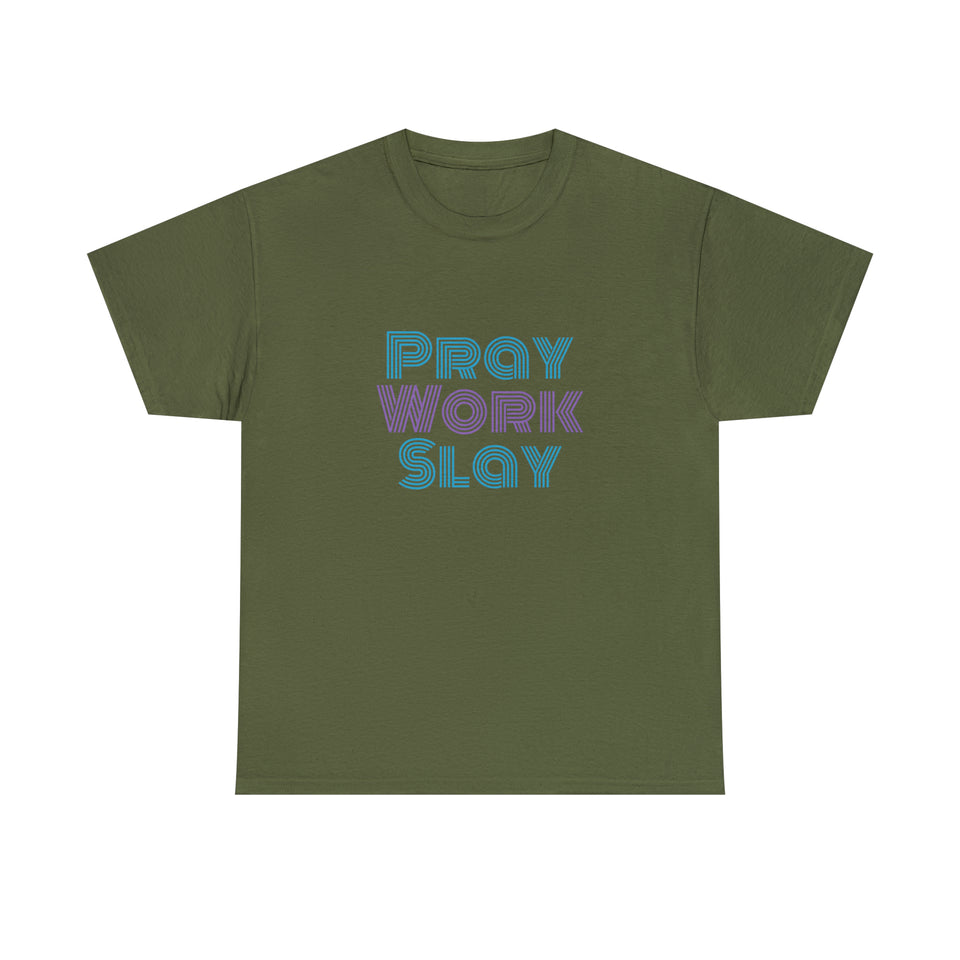 Pray Work Slay Unisex Heavy Cotton Tee