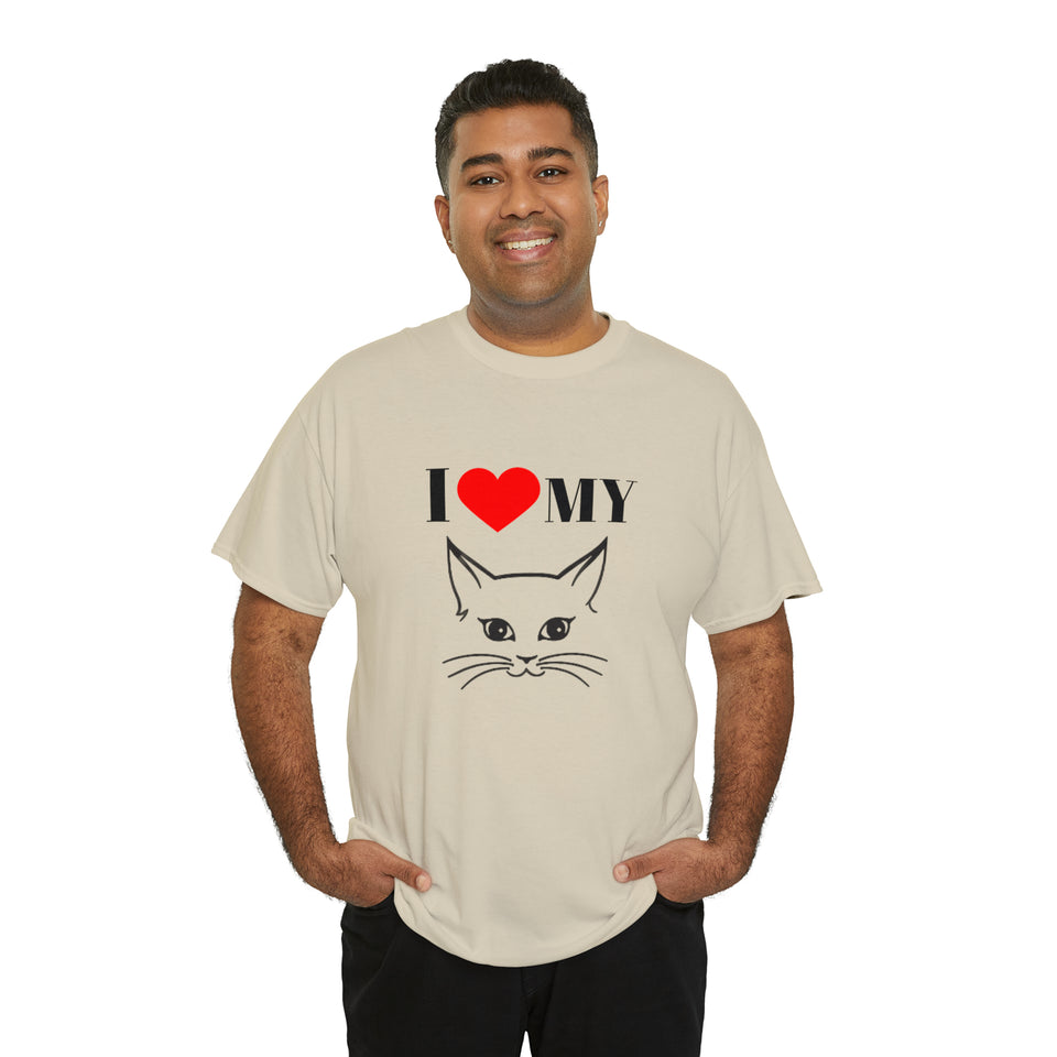 I Love My Cat Unisex Heavy Cotton Tee