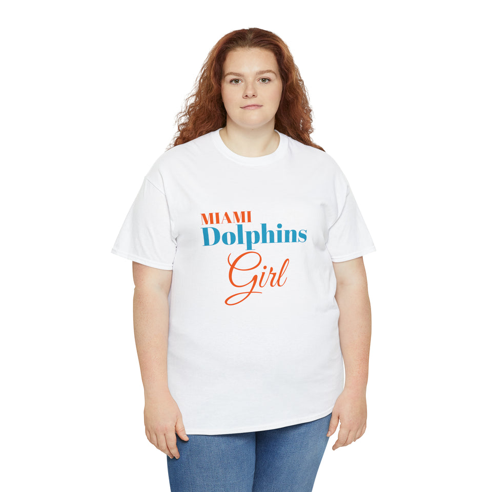 Miami Dolphins Girl Unisex Heavy Cotton Tee
