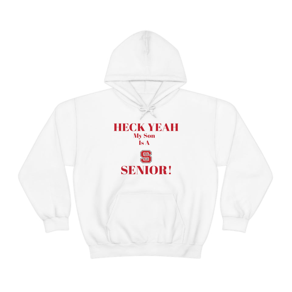 Heck Yeah My Son is A NC State Senior Unisex Heavy Blend™ Hooded Sweatshirt