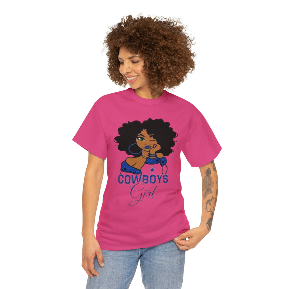 Dallas Cowboys Girl Unisex Heavy Cotton Tee