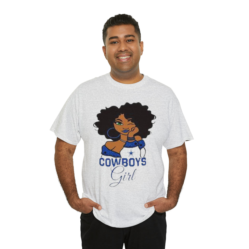 Dallas Cowboys Girl Unisex Heavy Cotton Tee