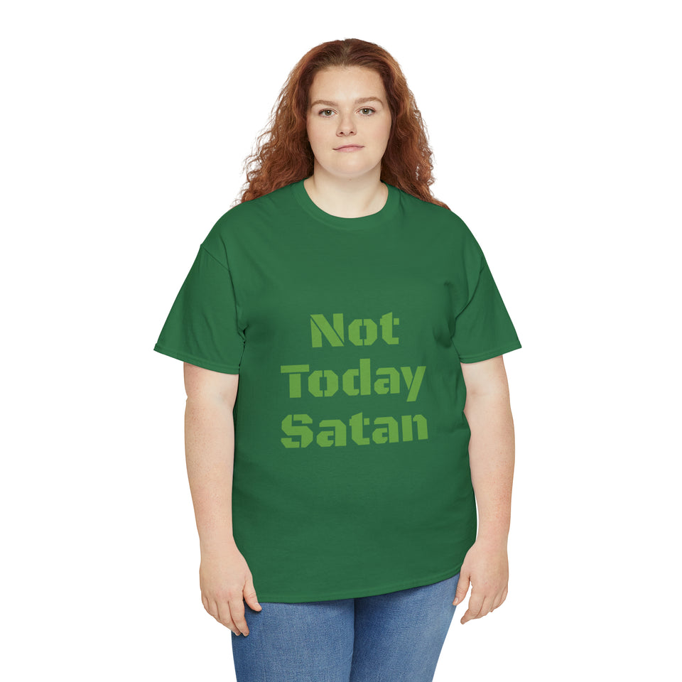 Not Today Satan Unisex Heavy Cotton Tee