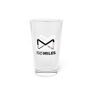 Mad Miles Logo Pint Glass, 16oz