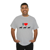 I Love Horses Unisex Heavy Cotton Tee