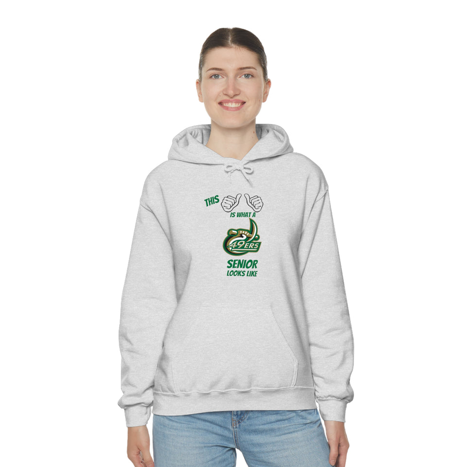 This Is What A UNCC Senior Looks Like Unisex Heavy Blend™ Hooded Sweatshirt
