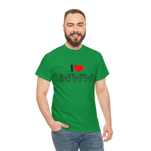 I Love Butterflies Unisex Heavy Cotton Tee