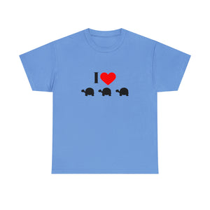 I Love Turtles Unisex Heavy Cotton Tee