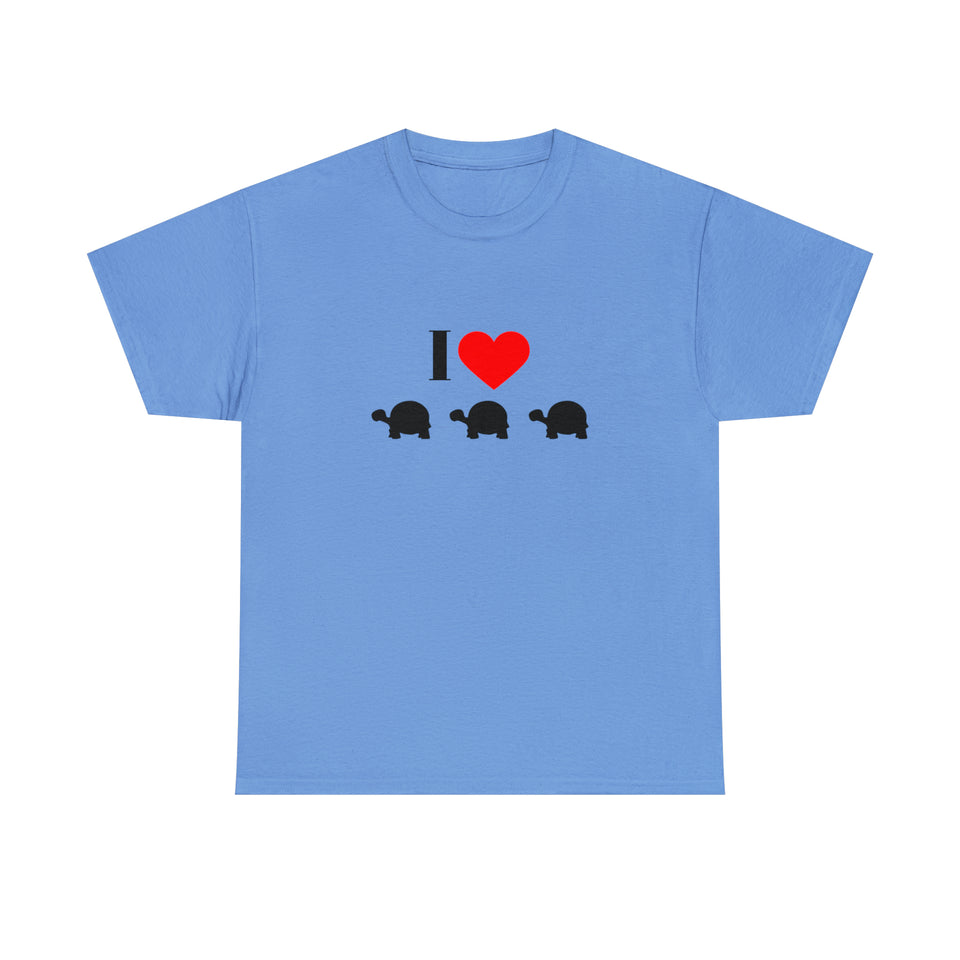 I Love Turtles Unisex Heavy Cotton Tee