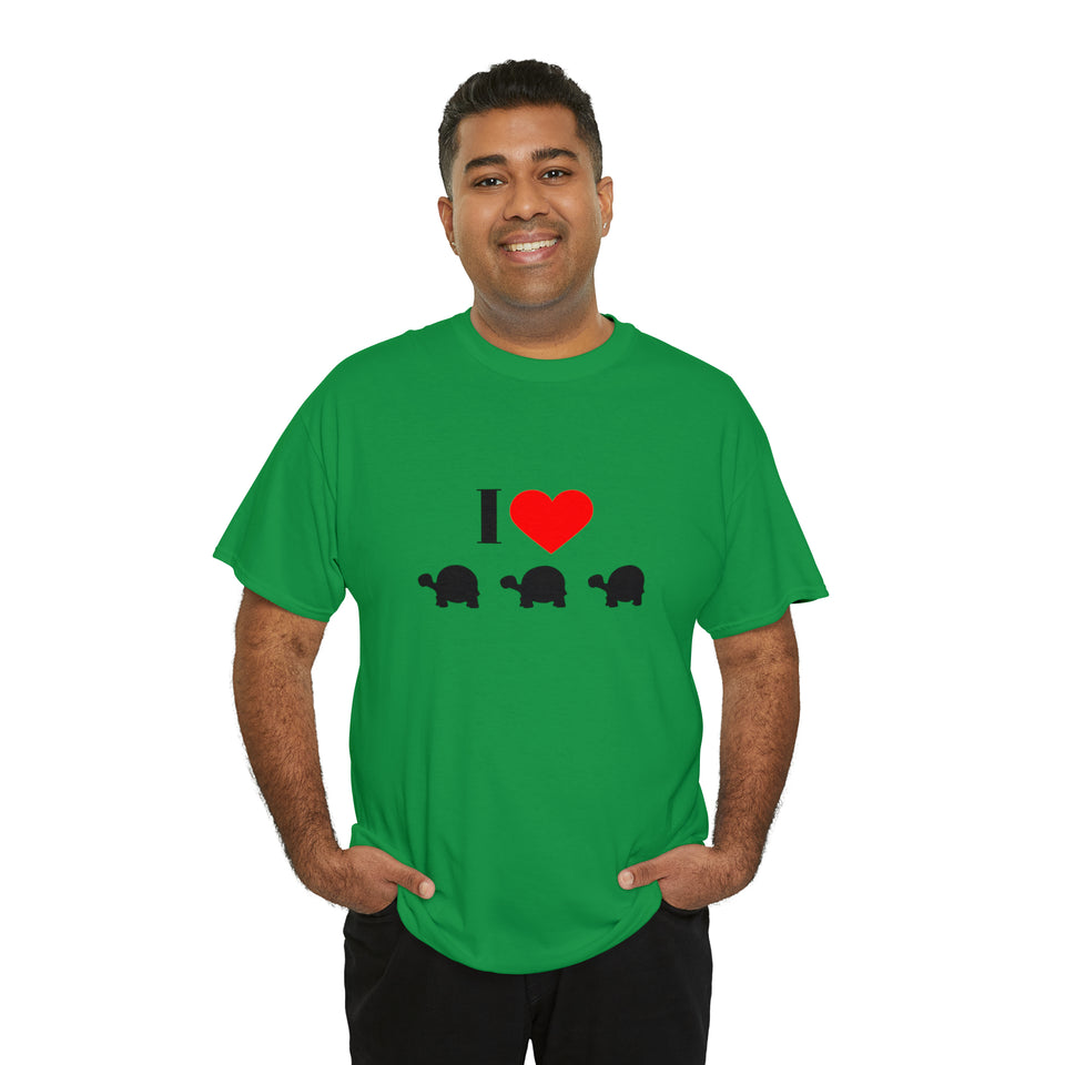 I Love Turtles Unisex Heavy Cotton Tee