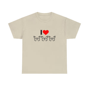 I Love Butterflies Unisex Heavy Cotton Tee