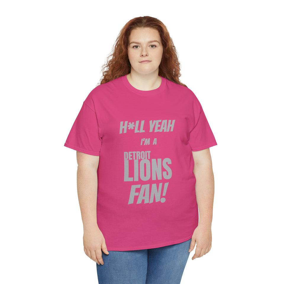 Detroit Lions Football Unisex Heavy Cotton Tee