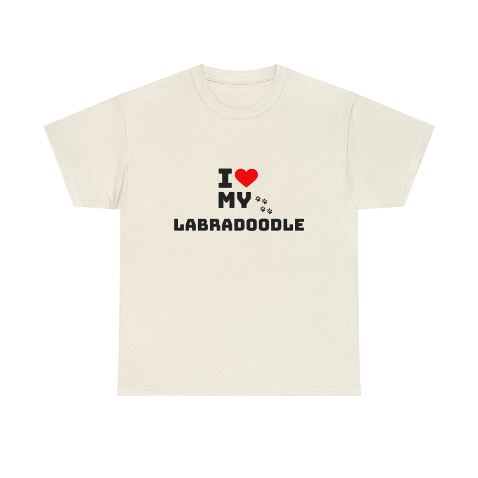 I Love My Labradoodle Unisex Heavy Cotton Tee