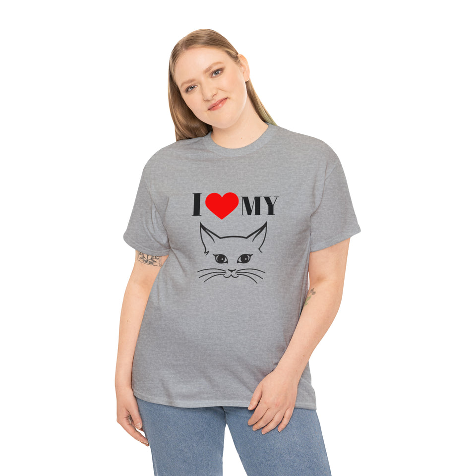 I Love My Cat Unisex Heavy Cotton Tee