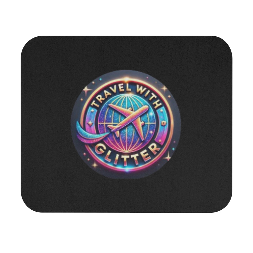 Travel With Glitter Mouse Pad (Rectangle)