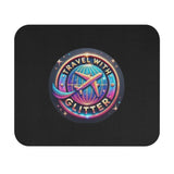 Travel With Glitter Mouse Pad (Rectangle)