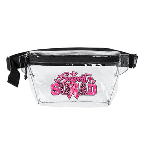 Support Squad Breast Cancer Awareness Transparent Fanny Pack