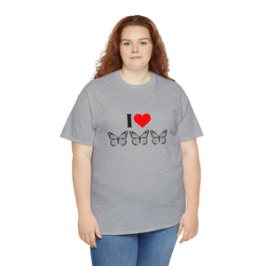 I Love Butterflies Unisex Heavy Cotton Tee