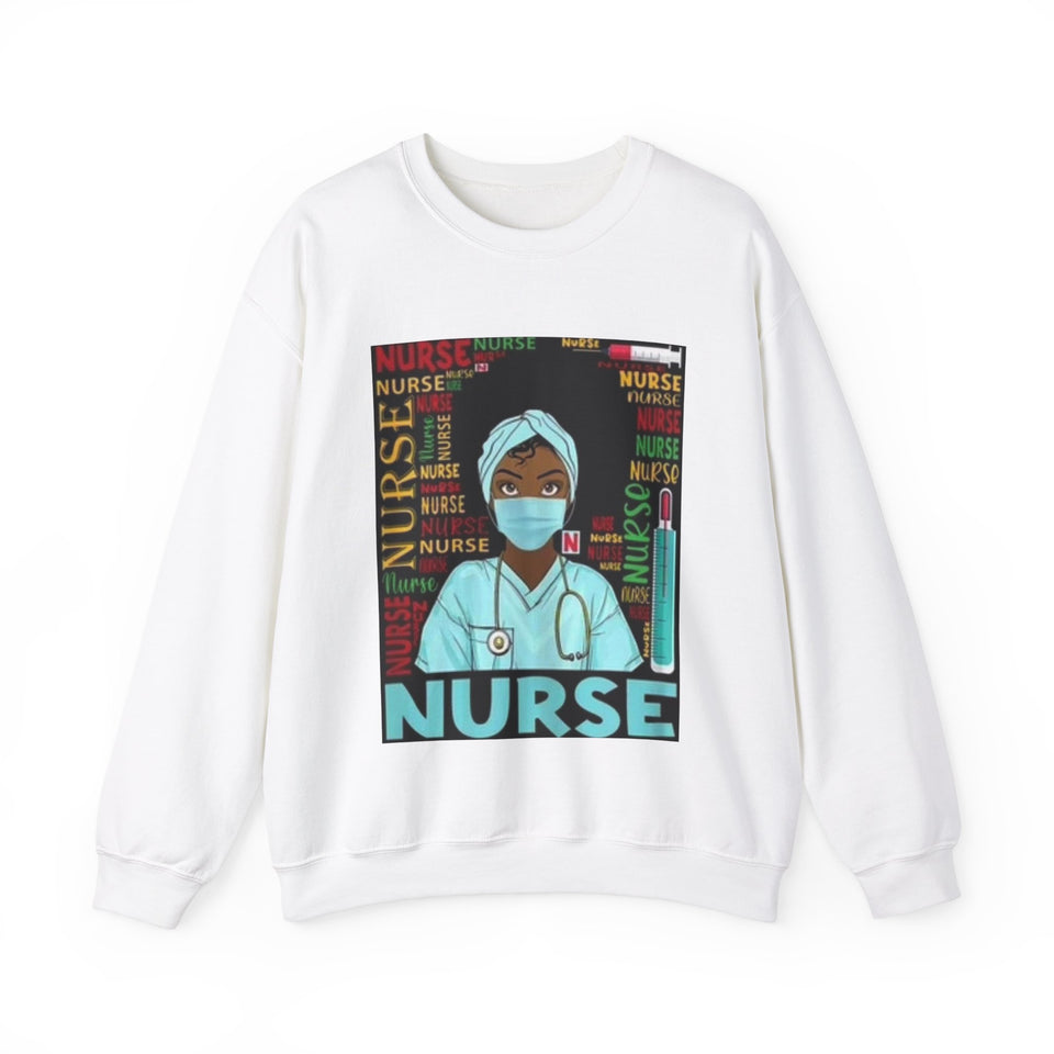 Black Nurse Crewneck Sweatshirt