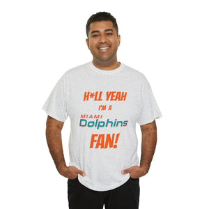 Miami Dolphins Football Unisex Heavy Cotton Tee