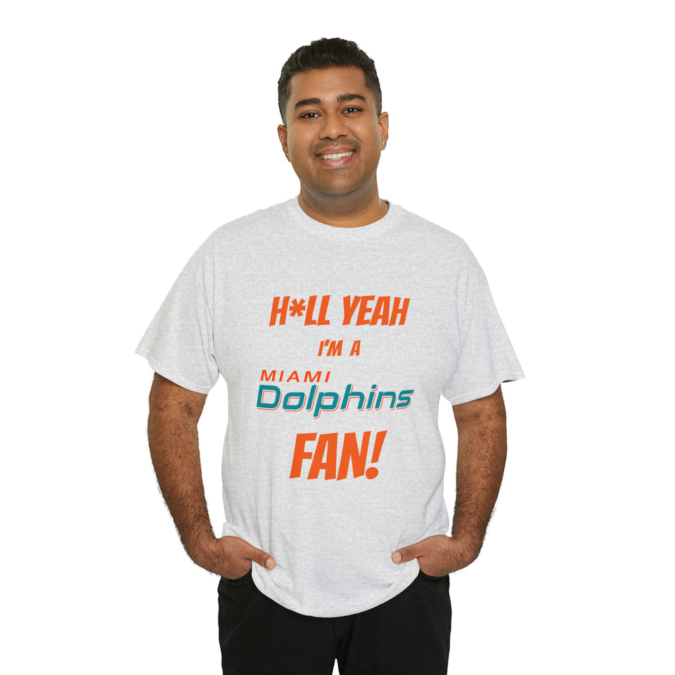 Miami Dolphins Football Unisex Heavy Cotton Tee