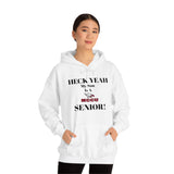 Heck Yeah My Son is A NCCU Senior Unisex Heavy Blend™ Hooded Sweatshirt