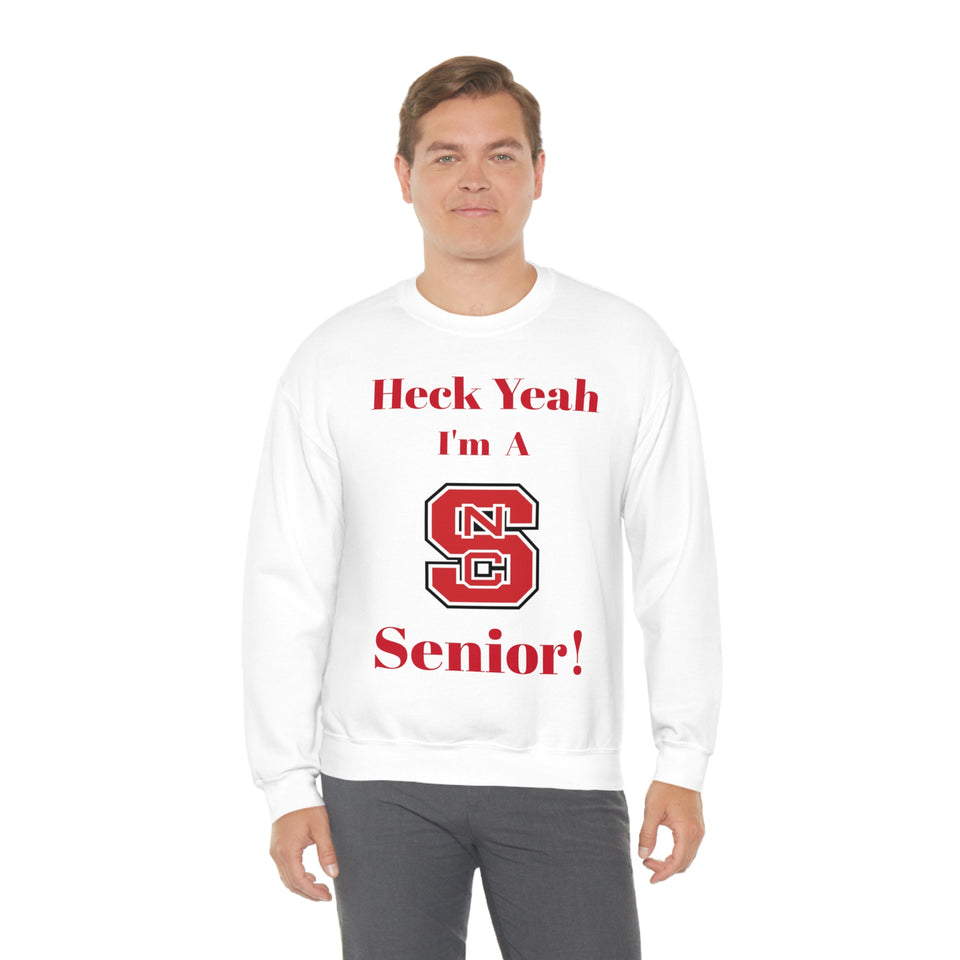 Heck Yeah I'm A NC State Senior Unisex Heavy Blend™ Crewneck Sweatshirt