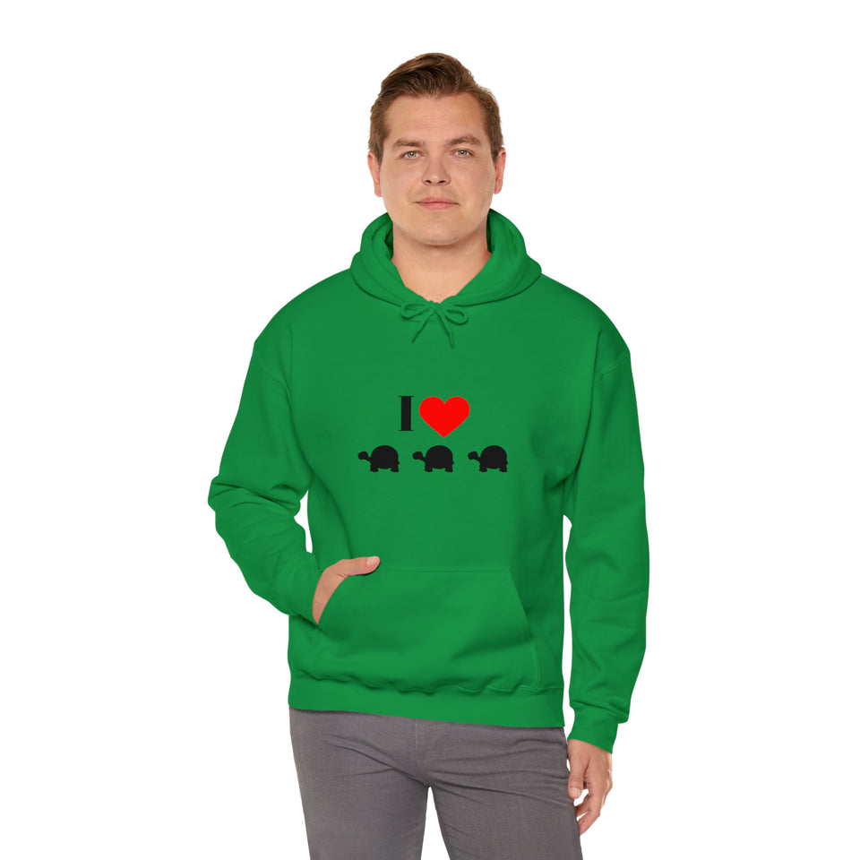 I Love Turtles Unisex Heavy Blend™ Hooded Sweatshirt