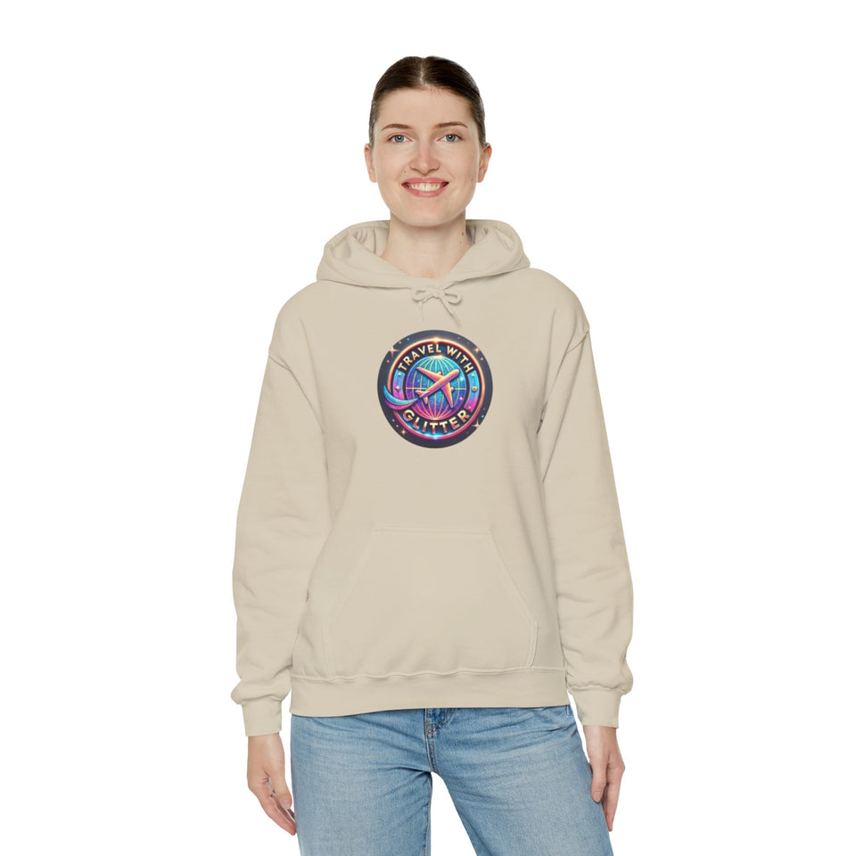 Travel With Glitter Unisex Heavy Blend™ Hooded Sweatshirt