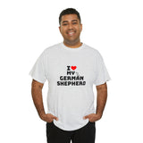I Love My German Shepherd Unisex Heavy Cotton Tee
