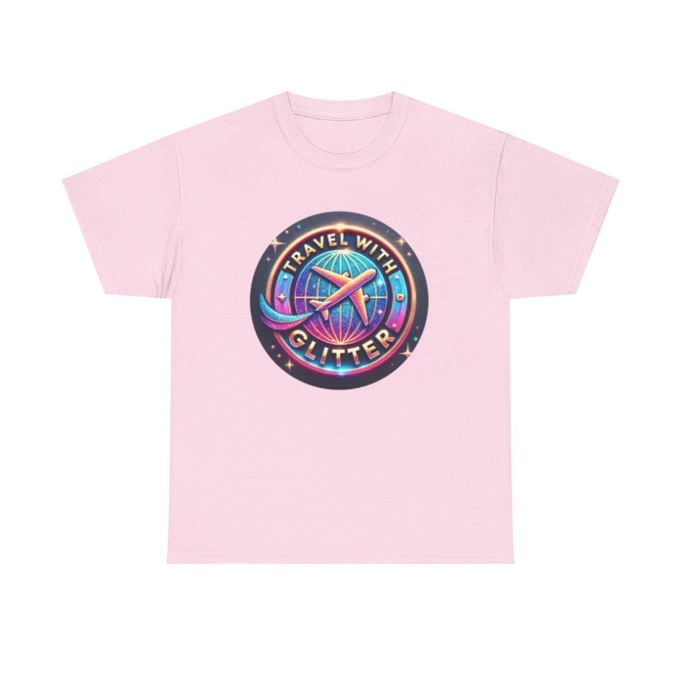 Travel With Glitter Unisex Heavy Cotton Tee