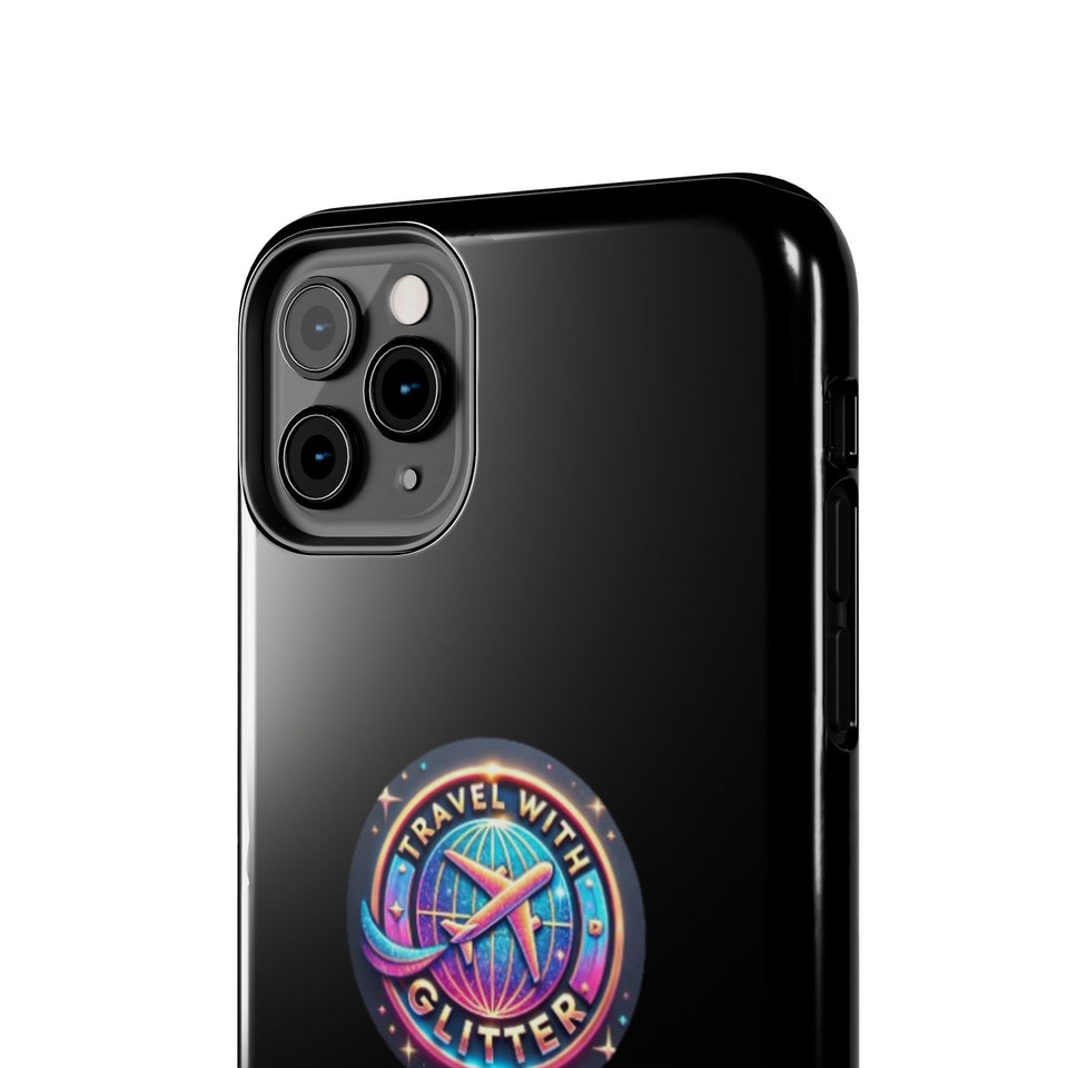 Travel With Glitter Tough Phone Cases