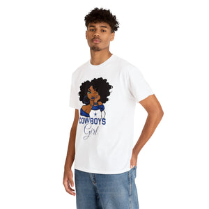 Dallas Cowboys Girl Unisex Heavy Cotton Tee