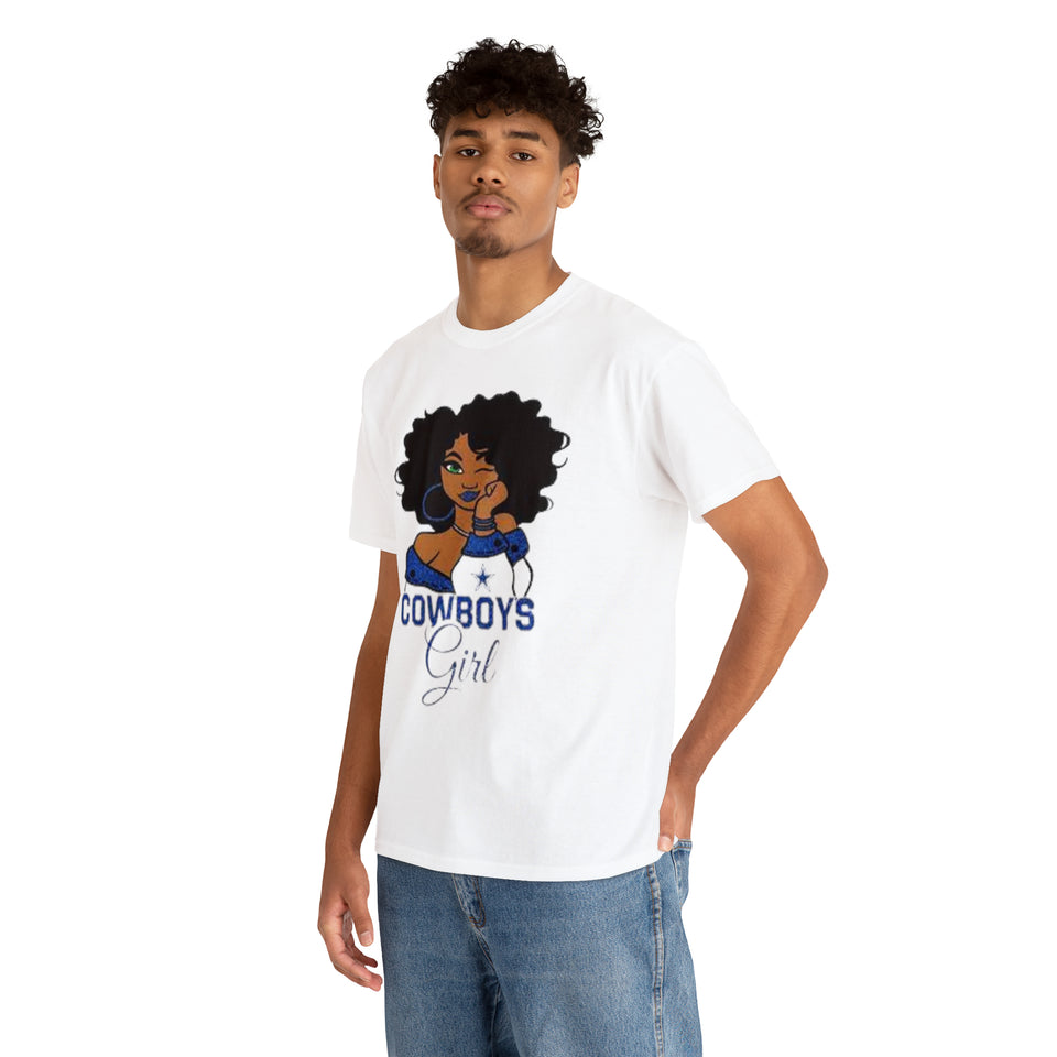 Dallas Cowboys Girl Unisex Heavy Cotton Tee