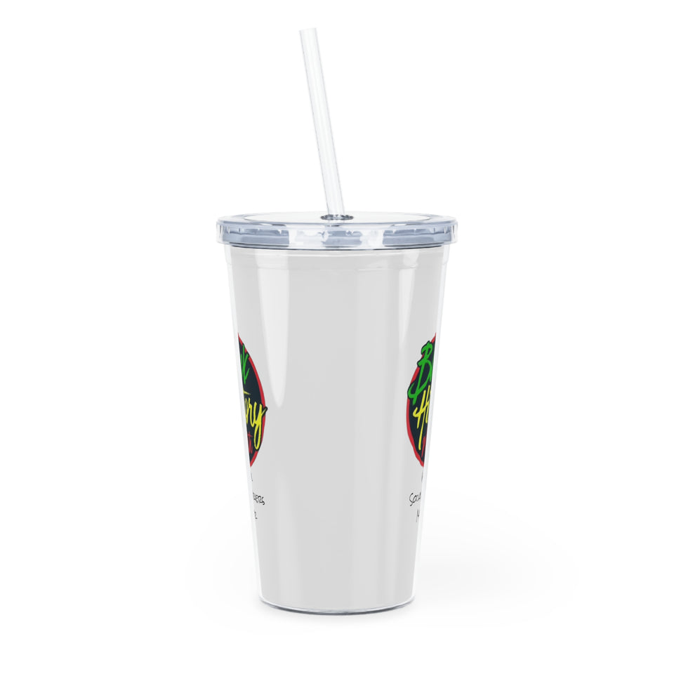 Black Social Workers Matter Plastic Tumbler with Straw